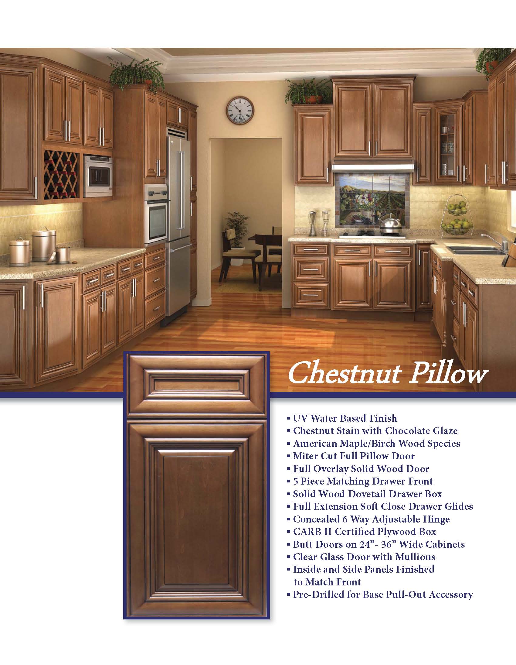 Chestnut Pillow Woodborne Cabinets